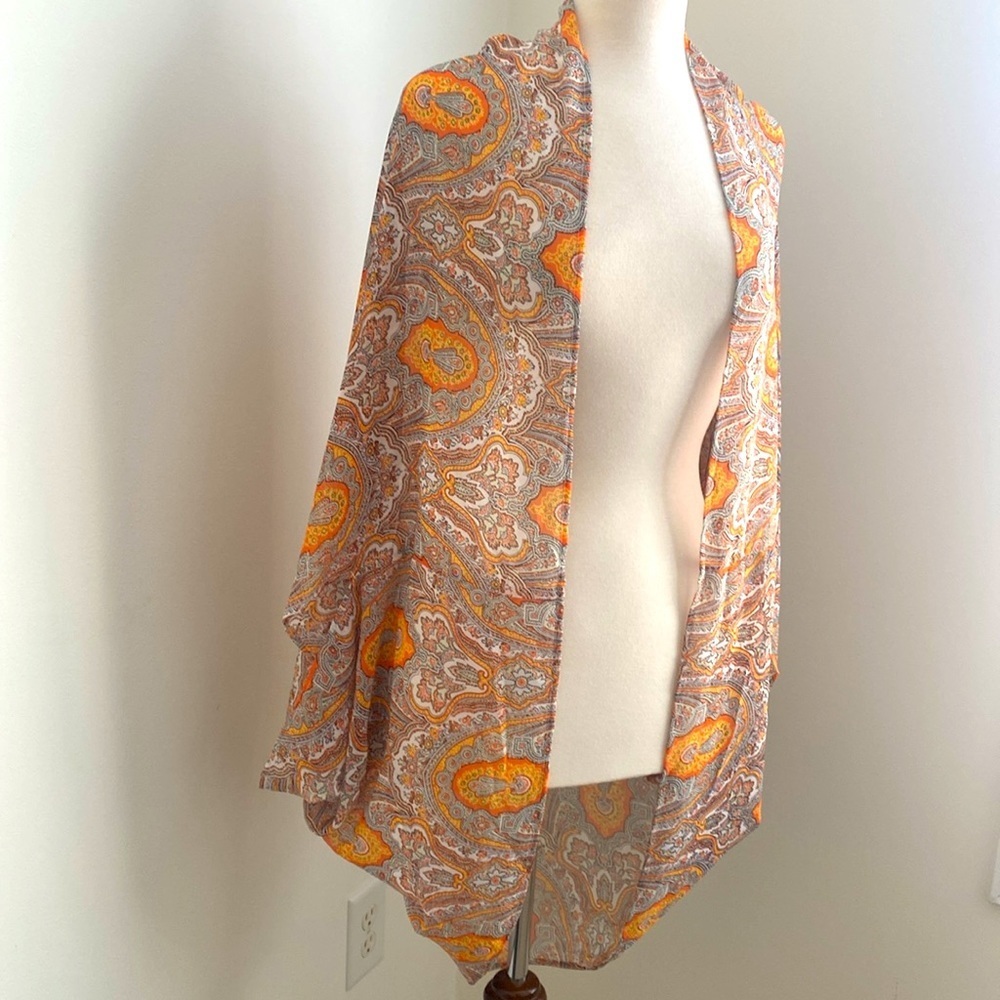 Ann Taylor Boho Print Cover Up Kimono One Size - Picture 2 of 8